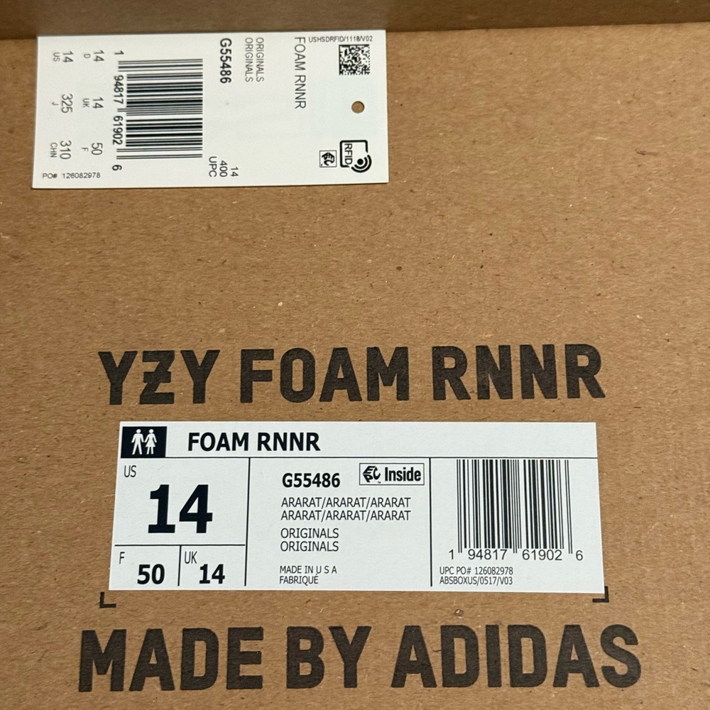 Adidas YZY Foam RNNR Box